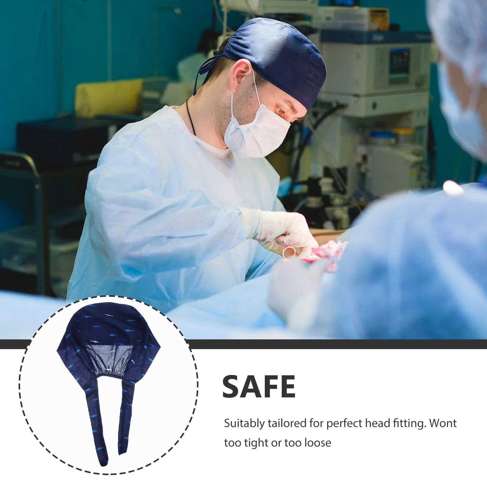 1pc サージカルキャップ プリントされたクリエイティブなパターン 通気性 吸汗性 男性 女性 ショート ロングヘア ナース ドクターに最適