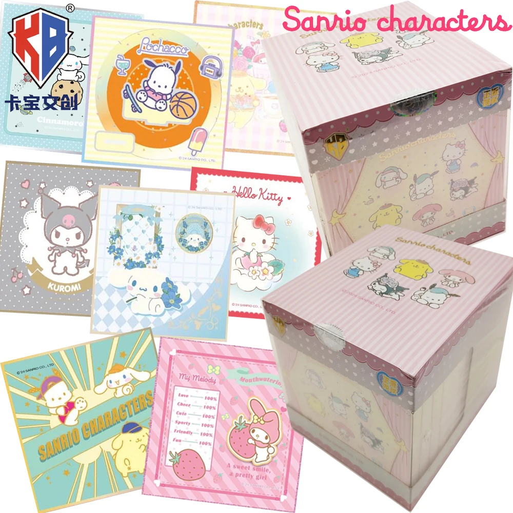 Original Kabao Sanrio Anime Rare Cards Kuromi Cinnamoroll Japanese Popular Cartoon IP Personality Charm Color Paper Cards Gifts