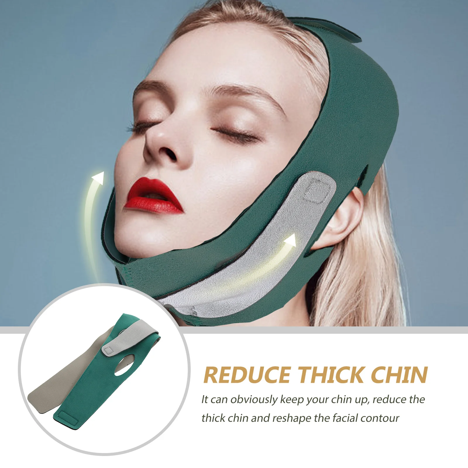 1 pc Gezicht Afslanken Lift Riem Herbruikbare Kinmasker Kaakband Gezichtscontouren Tool Huidverstrakking Elastisch Lifting Apparaat Verbetert