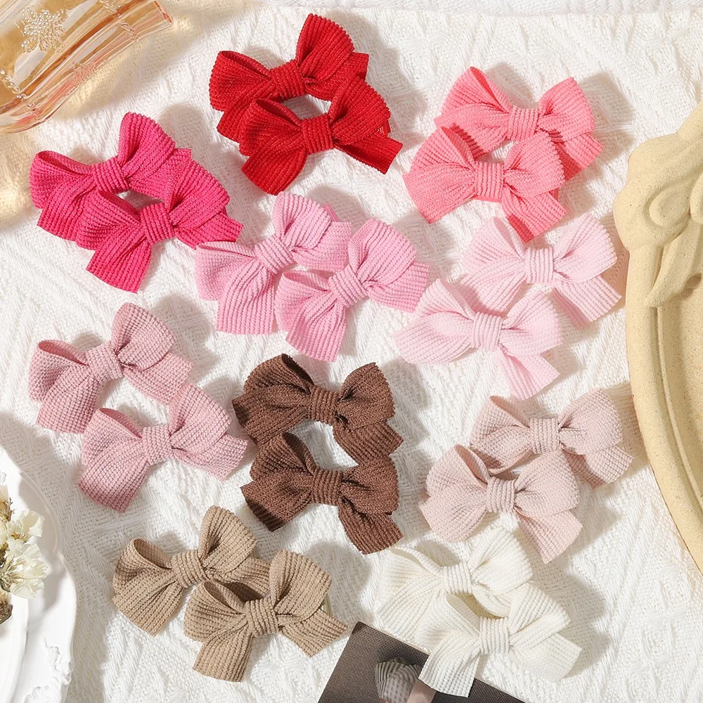 

20pcs/set Girls' Hair Accessories,Cute Sweet Style,Solid Color Bow Hair Clip, Daily Wear for Children Babies, Surprise Gift