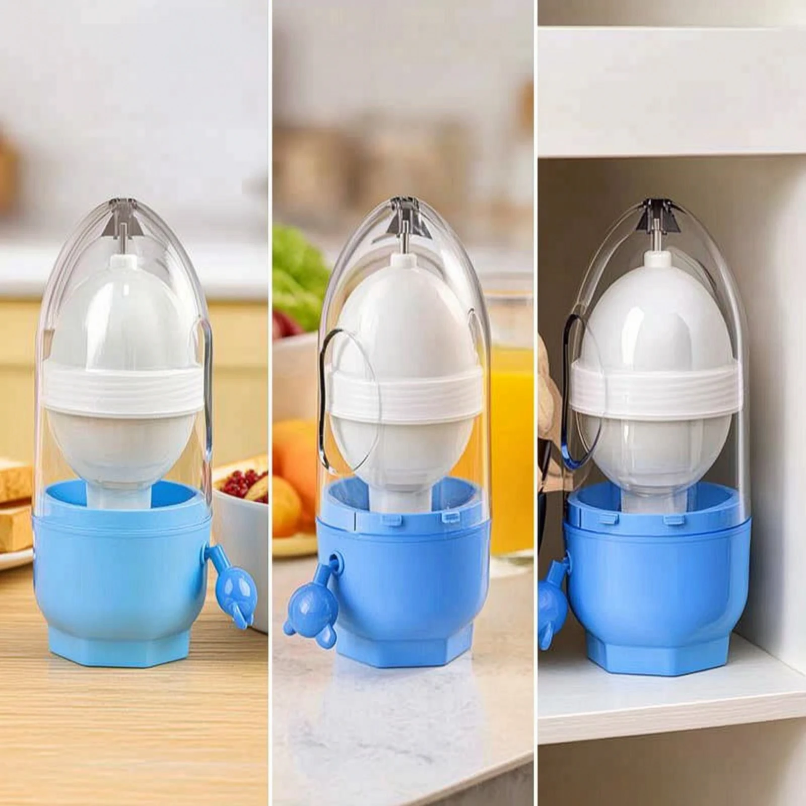 Egg Mixer with Pull Cord Hand-Powered Manual Egg Mixer Kitchenware Easy to Operate Compact for Home Cooks, Breakfast Prep