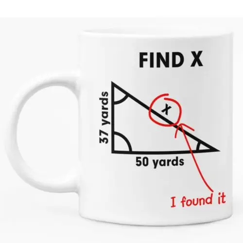 Funny Math Geometry Mug / Math Teacher 11oz White Ceramic Coffee Mug Gift