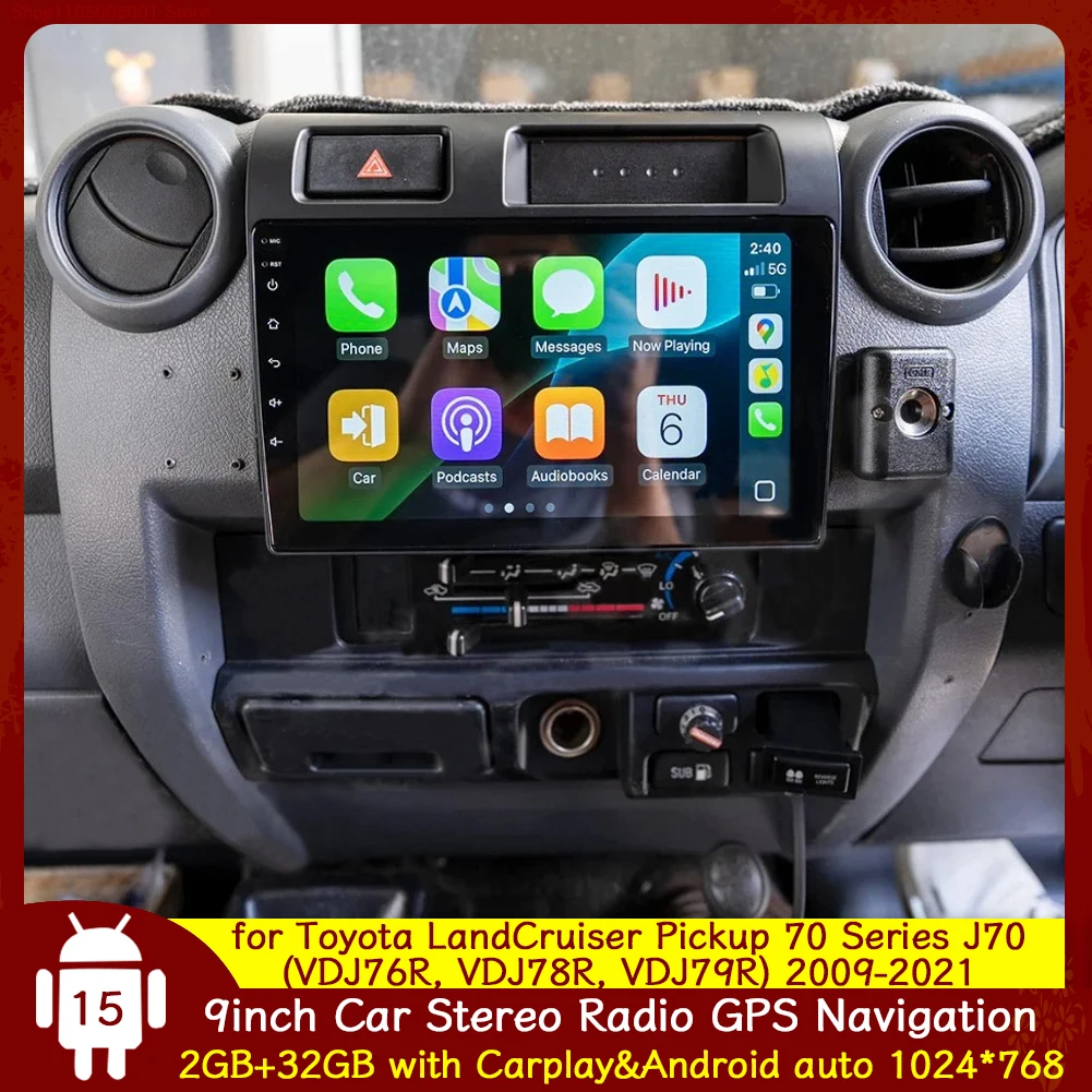 

9'' Car Stereo GPS Navigation for Toyota LandCruiser Pickup 70 Series J70 (VDJ76R, VDJ78R, VDJ79R) 2009-2021 Android15