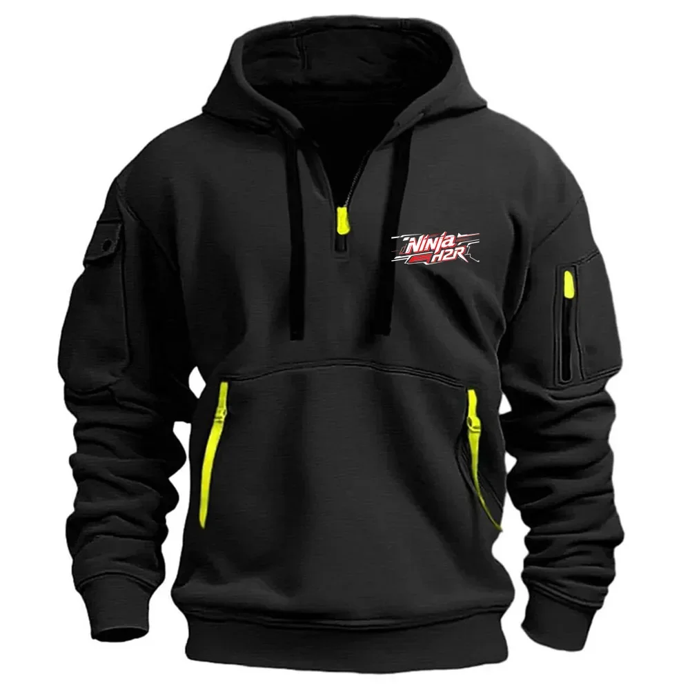 

Men's hooded sweatshirt for autumn/Winter 2025, casual sweatshirt, zipper long-sleeved, loose and casual, street sweatshirt