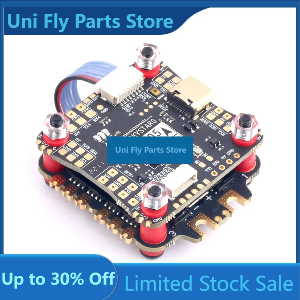 SKYSTARS F405HD Flight Controller & KM50 50A 3-6S DSHOT600 ESC Stack Compatible With For RC FPV Racing Drone RC PartsUniFly