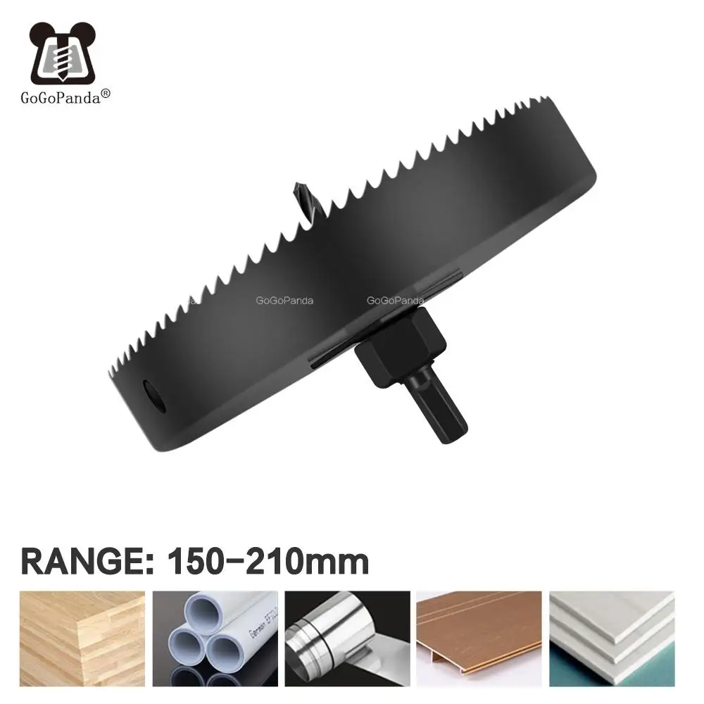 Darmowa wysyłka 150-210mm Bi-Metal Wood Hole Saws Bit do obróbki drewna DIY Wood Cutter Drill Bit Thin Iron plate