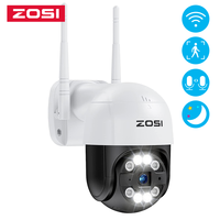 ZOSI 3MP/4MP PTZ Wifi IP Camera H.265 Wireless Surveillance Security CCTV Camera P2P Audio Outdoor AI Human Detection HD Cameras