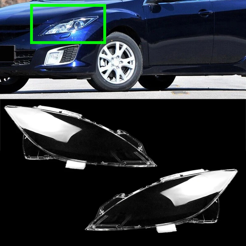 

1 Pair Front Headlight Lens Covers Clear PC Plastic Fit for Mazda 6 2009 2010 2011 2012 2013 2014 2015