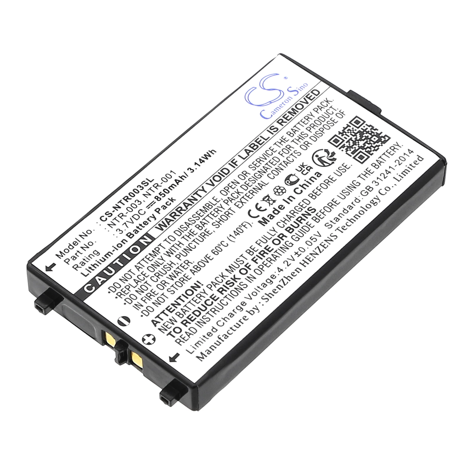 Cameron Sino 850mAh Battery For Nintendo NDS DS AGS-001 AGS-101 AGS-003 C/AGS-A-BP-USA SAM-SPRBP(A) BT-M12