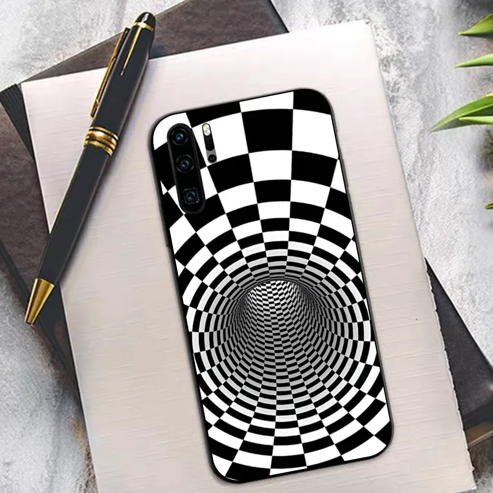 3D Vortex Illusion Phone Case For Huawei P 8 9 10 20 30 40 50 Pro Lite Psmart Honor 10 lite 70 Mate 20lite