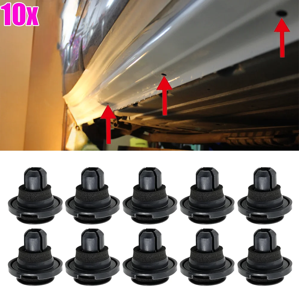 10Pcs For Subaru Impreza GE GH 2007 - 2011 Car Plastic Black Side Skirt Protective Panel Bottom Moulding Trim Fastener Clip New