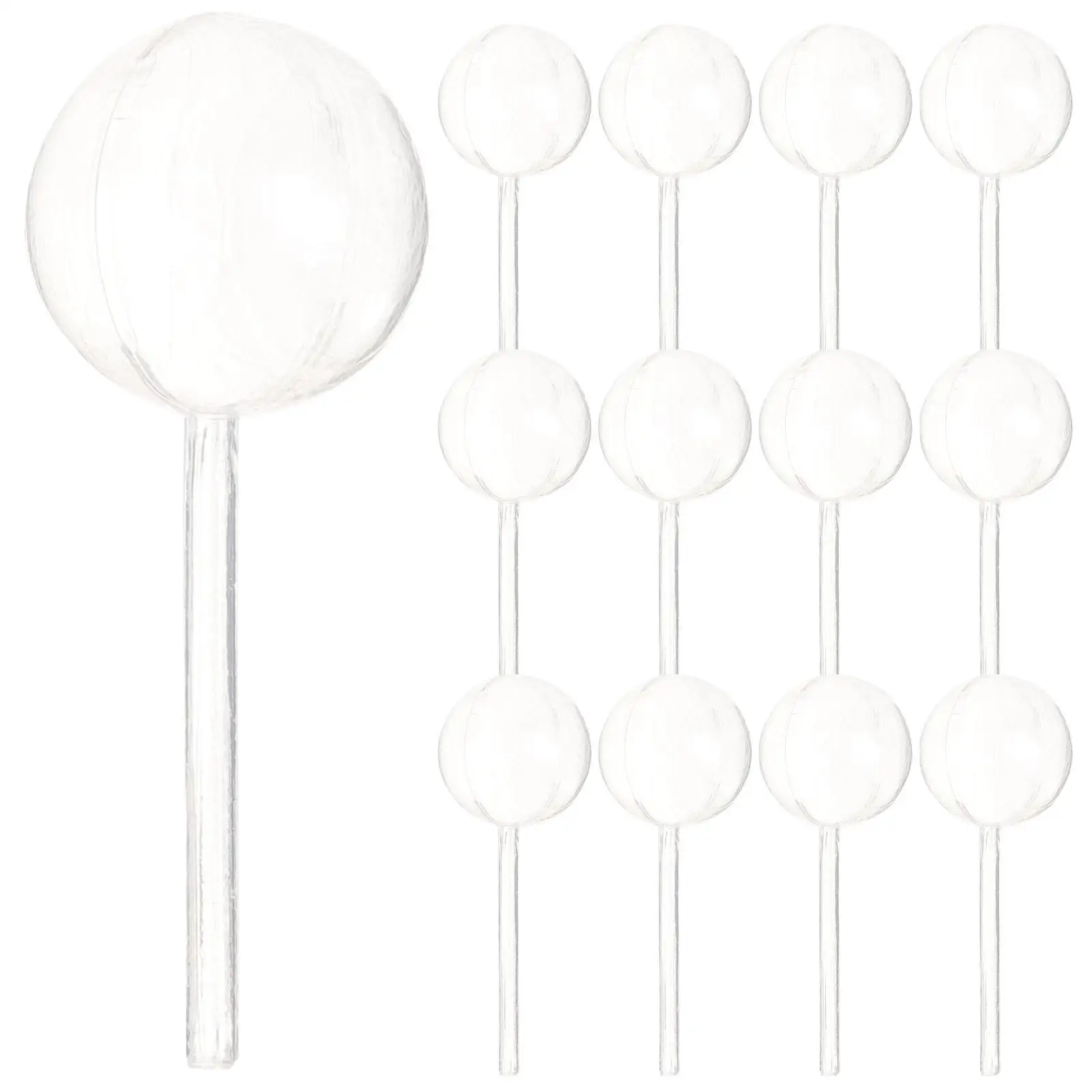 

50 pcs Ball Shaped Pipettes Clear Plastic Liquid Transfer Small Spherical Straw Dropper Pipette For Cupcakes Chocolates