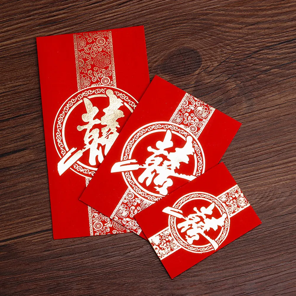 

120Pcs Red Envelope Set Chinese Wedding Red Packets Decorative Gift Cash Packets Festival Favor Lucky Money Envelopes