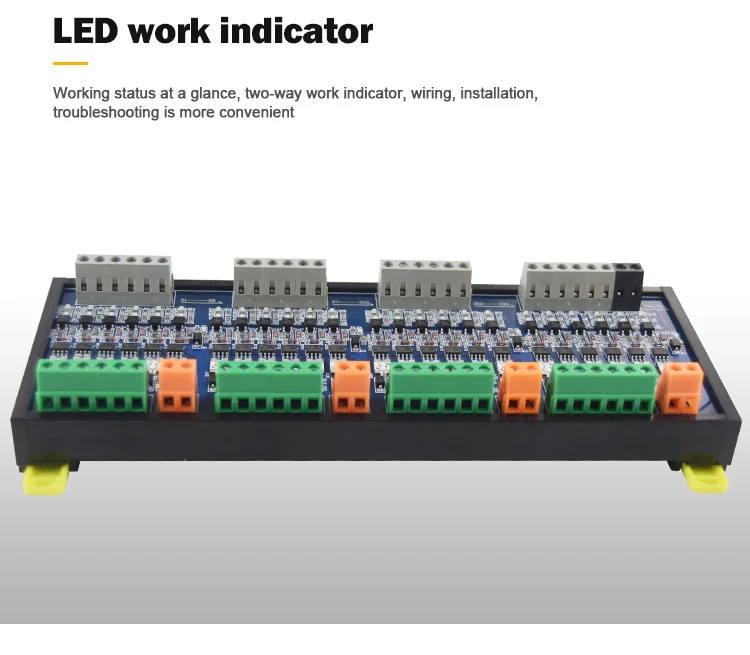 Huaqingjun 24-Channel 3A Self-recovery PLC Expansion Board DC Module for Hydraulic Valve