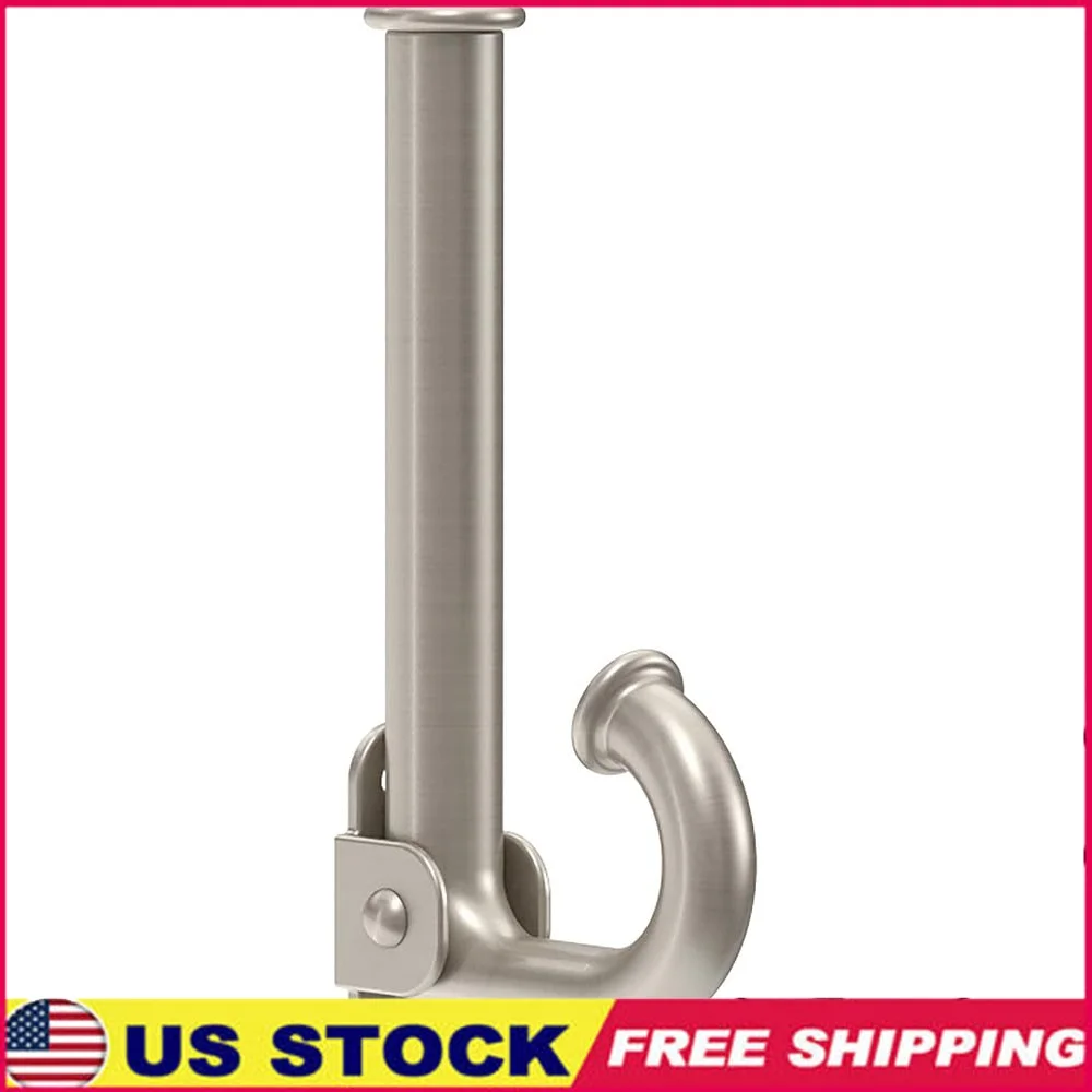 

Extend-a-Hook 1-Pack Wall Mounted Coat Hooks Durable Satin Nickel Finish 35lbs Capacity Hanger Clothes Bags Hats