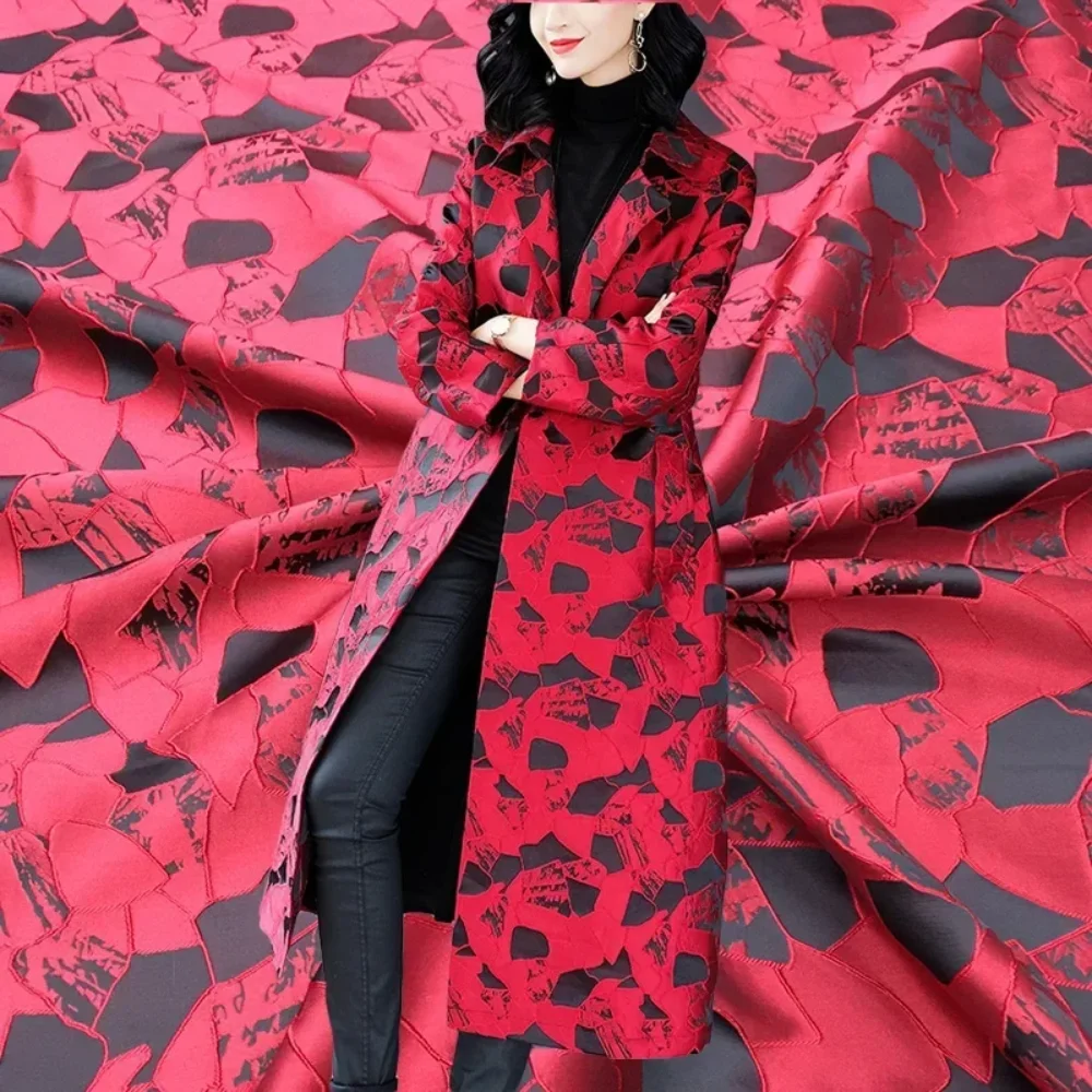 

Жаккардовая парчовая ткань, европейский бренд, осенне-зимнее платье, плащ, модный костюм, окрашенная пряжа ткань на метр