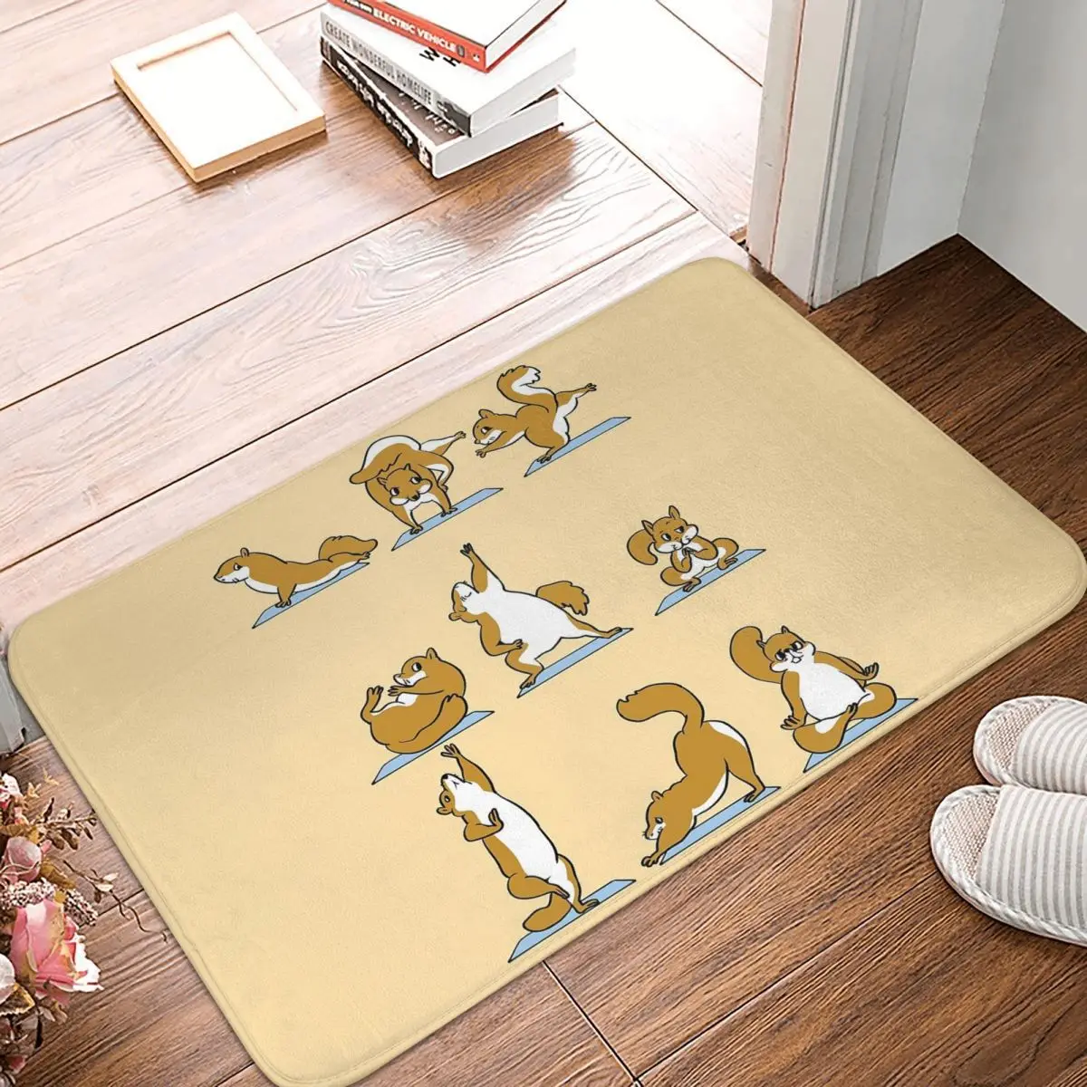 Squirrel Yoga Non-slip Doormat Floor Mat Water oil proof Carpet Rug for Kitchen Entrance Home Balcony Footpad Mats