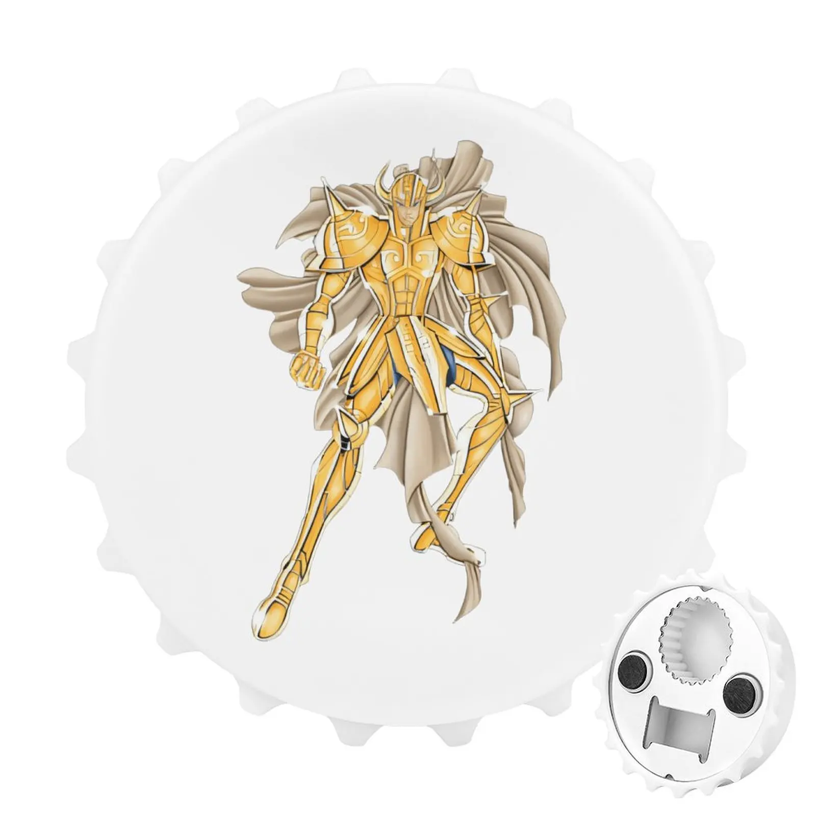 

Refrigerator Magnet Bottle Opener Magnetic Attraction Alloy Material Saint Seiya Knights of The Zodiac Goods Taurus Aldebaran
