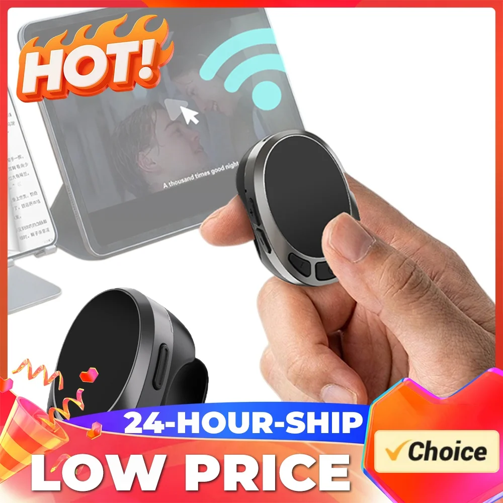 Bluetooth-compatible 5.3 Wireless Video Controller Finger Ring Mouse for Video Streaming Photography and Music Control