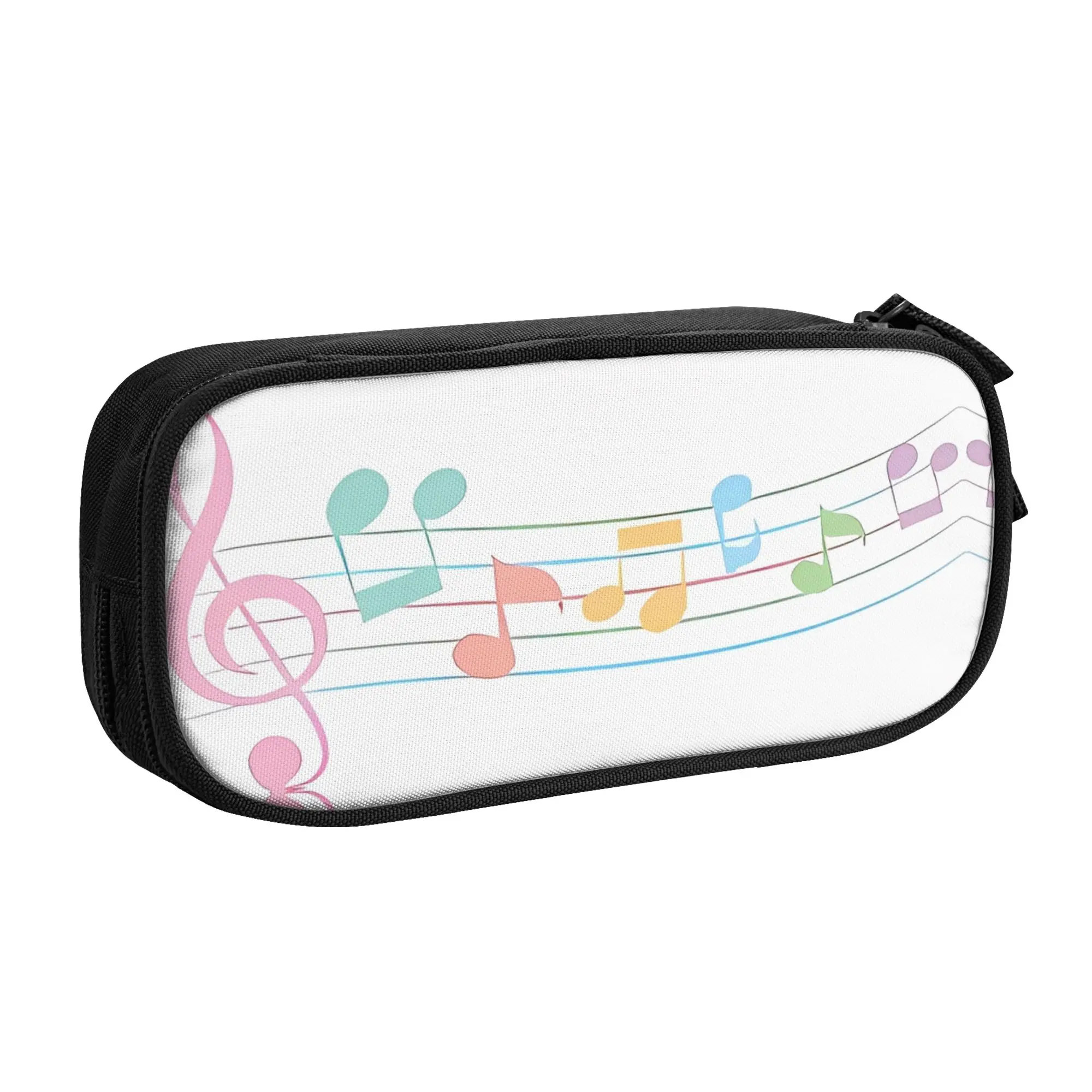1 piece Stylish Colorful Pencil Case Boys Pen Bag Music Notes School Stationery Bag