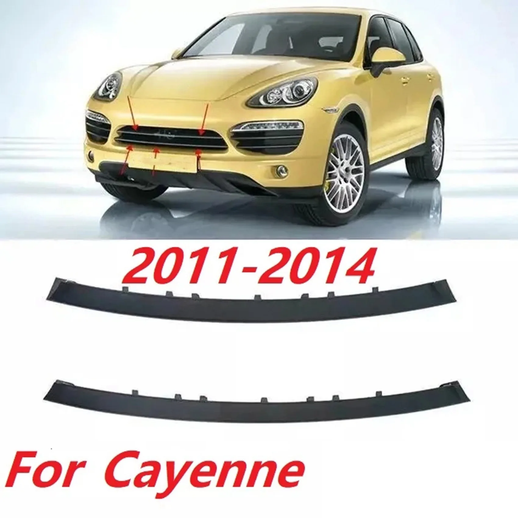 Car Front Bumper Center Grille Molding Trim for Porsche Cayenne 958 2011-2014 95850597300 95850597400