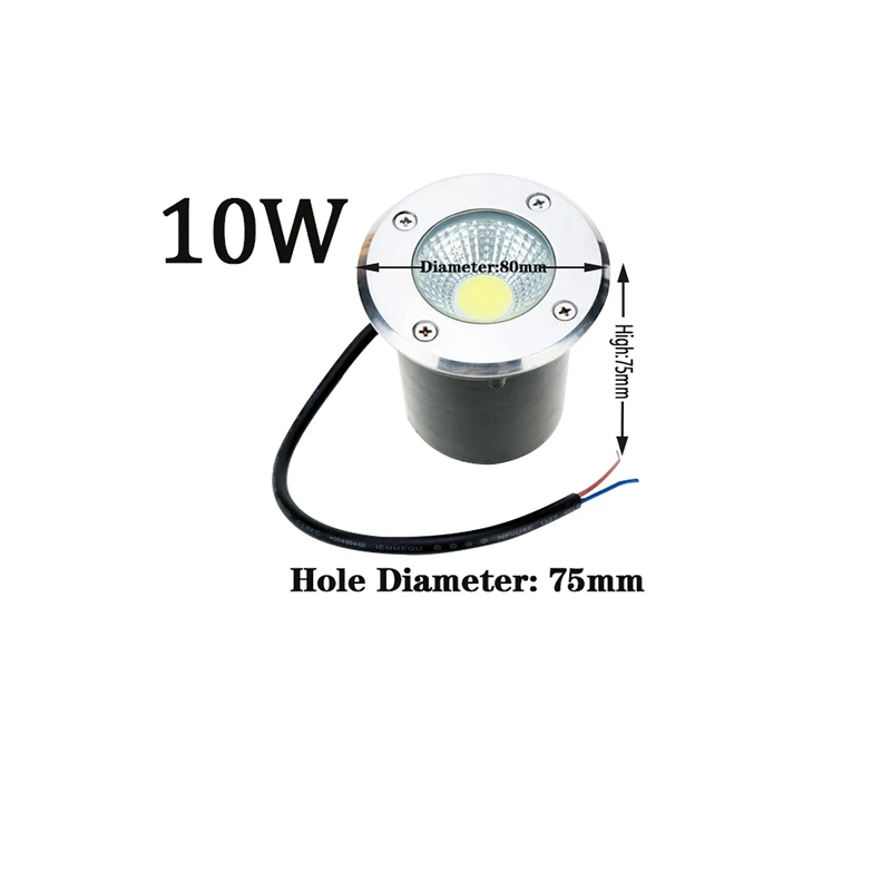 LED Underground Light 3W 5W 10W COB Floor Lamp Outdoor Ground Spot Landscape Garden Square Path Buried Yard 85-265V DC12V IP67