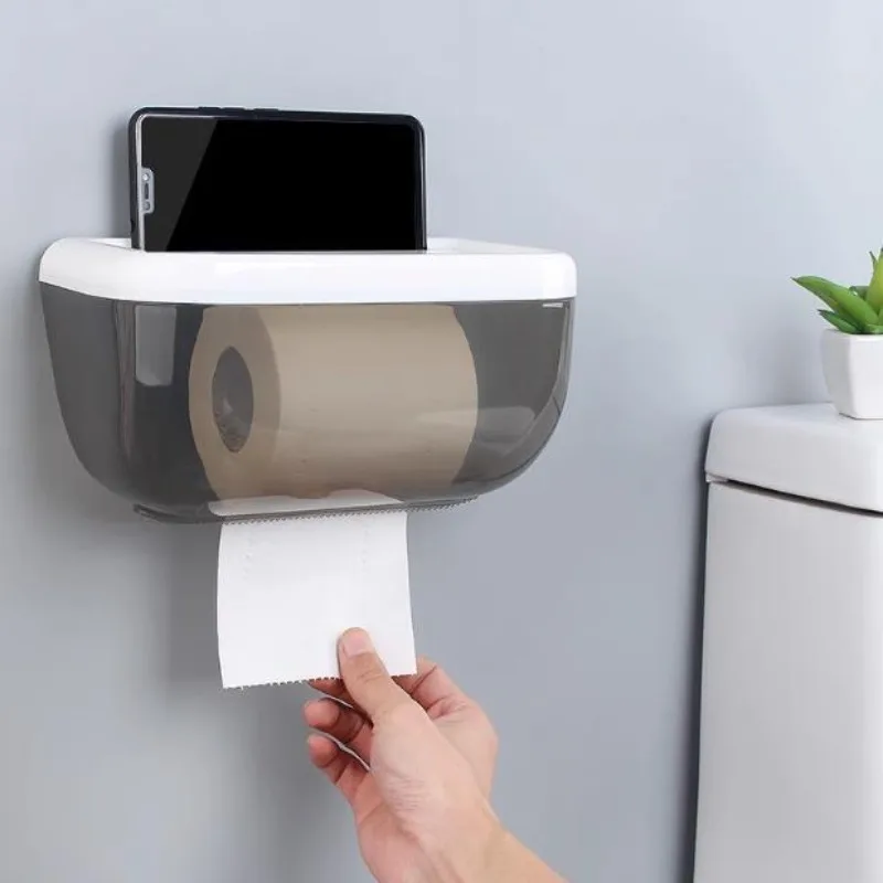 

Toilet Paper Roll Holder Bathroom Tissue Box Dispenser Waterproof