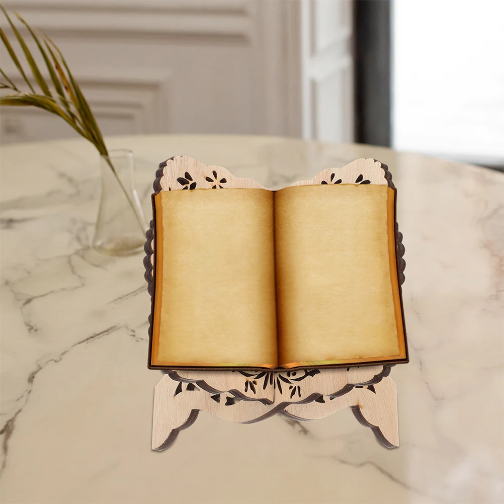 

2pcs 'S Stand Wooden Book Holder For Desk Kitchen Bible Recipe Book Stand For Desk X Shape Display Storage Rack