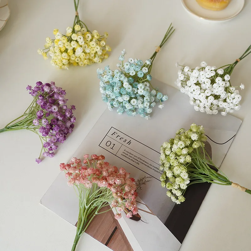Artificial Star 23 Cm Hand Flower Fake Plant Home Garden Tabletop Wedding Decoration Simulation Mini Flower Bouquet Star