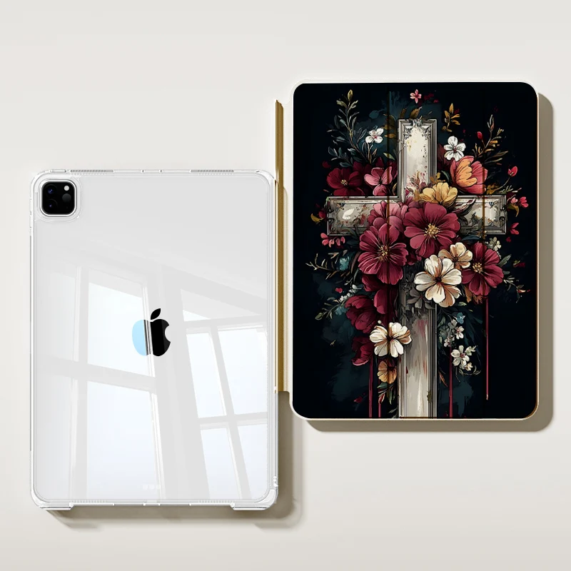 

Чехол для планшета EGYAL для iPad A16 2025 Air 7 13 M3 Flower Case для iPad 10th 10.9 2024 Pro 11 13 Чехол для Air 4 5 Funda