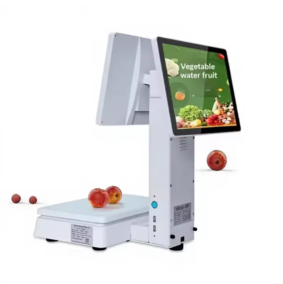 Dual Touch 15.6 Inch All In One POS Computer Android Windows System with 5.8mm Thermal Printer