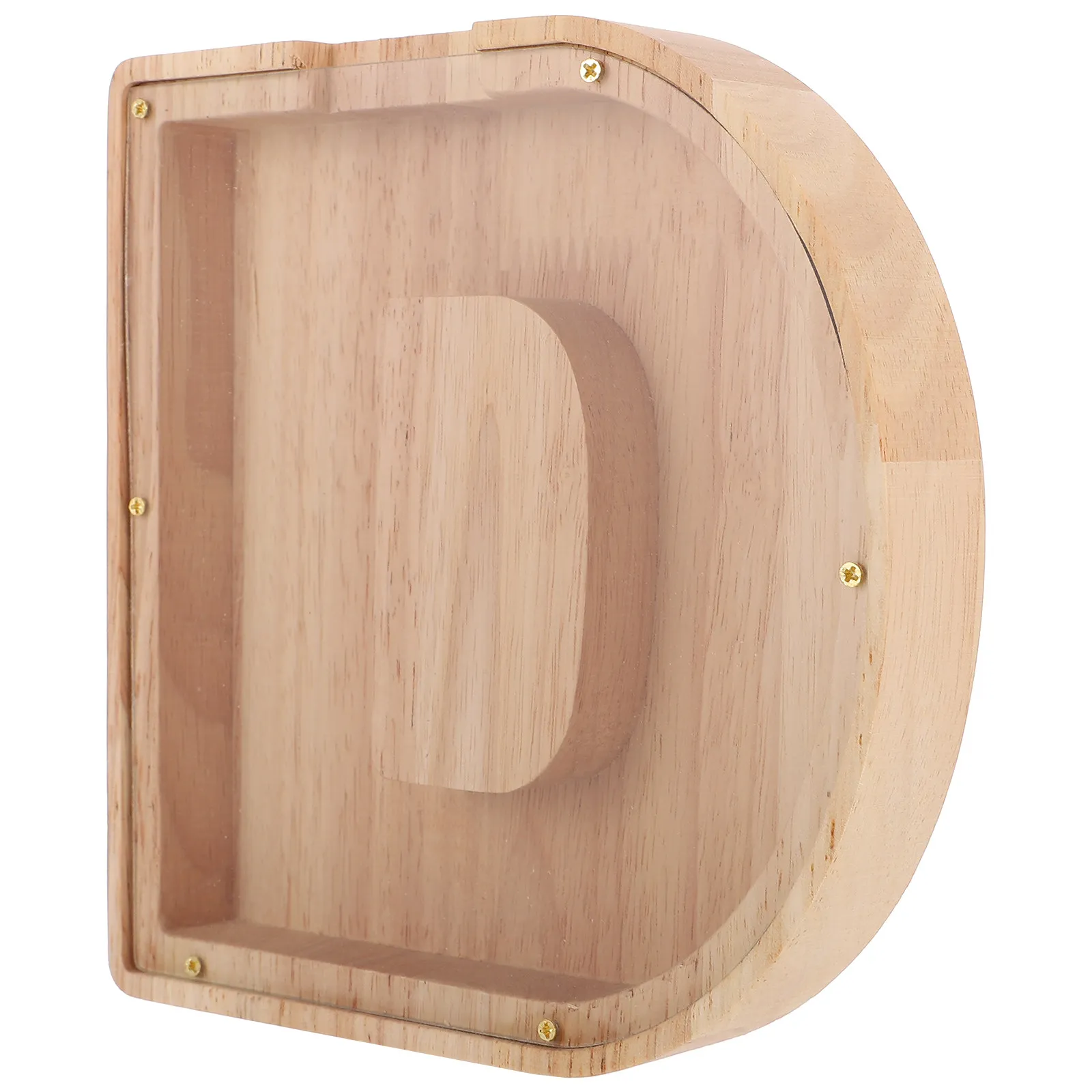 Alphabet Wooden Money Bank Durable Coin Savings Box Desktop Piggy Bank for Kids Home Decor