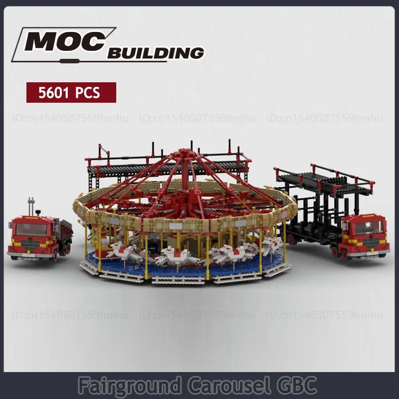 

Fairground Carousel GBC Module Sports Moc Building Blocks Technology Bricks DIY Assembly Creative Puzzle Toys Gifts