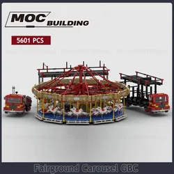 Fairground Carousel GBC Module Sports Moc Building Blocks Technology Bricks DIY Assembly Creative Puzzle Toys Gifts