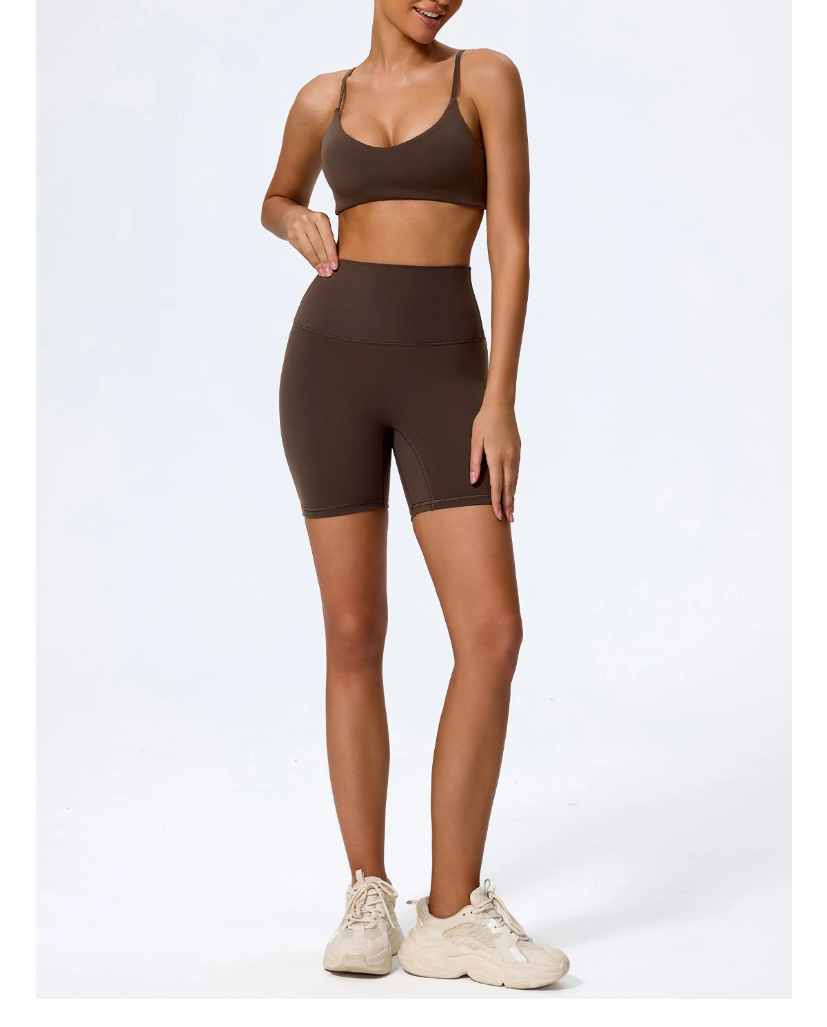 Ctenkevet Sommer Neu Damen U-förmiger Bandeau-Sport-BH für Fitness, Yoga und Workout – Rückenfreies Crop-Top für Frauen – Detail 28