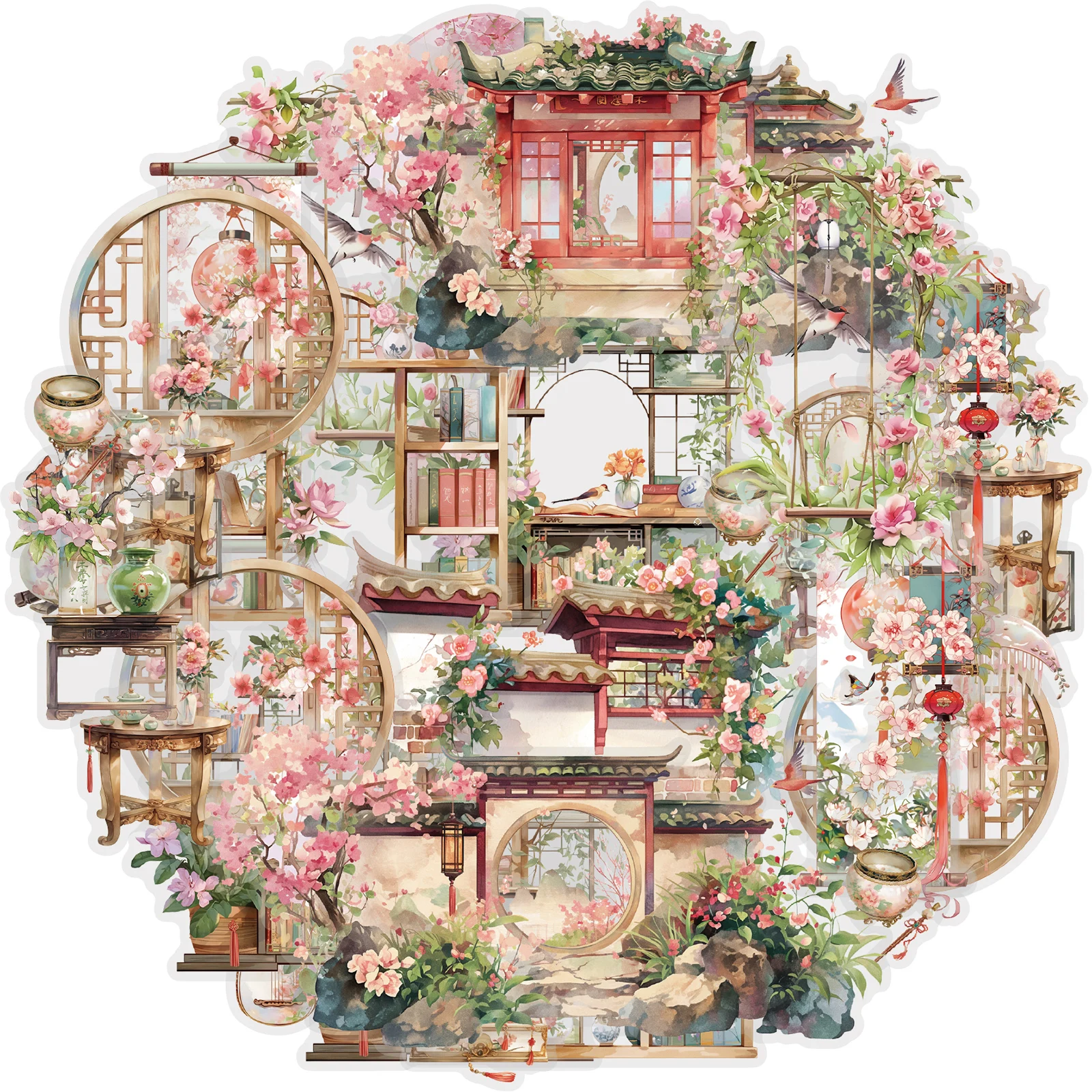 Etori Life Vintage Style Decorative Washi Tape Spring Floral
