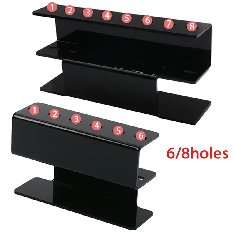 Estante de almacenamiento para pinzas de pestañas, soporte organizador para pinzas, herramientas de extensión de pestañas, estante de maquillaje y belleza con 6/8 agujeros, 1 ud.