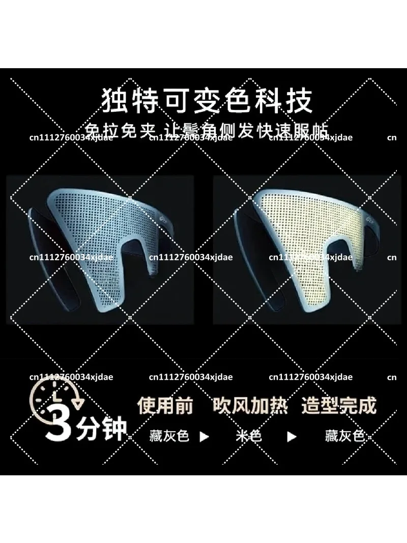 Portable Hair Straightening Brush Set with Anti-Warping Clip, Korean Style Hair Styling & Softening Tool for Short Hair