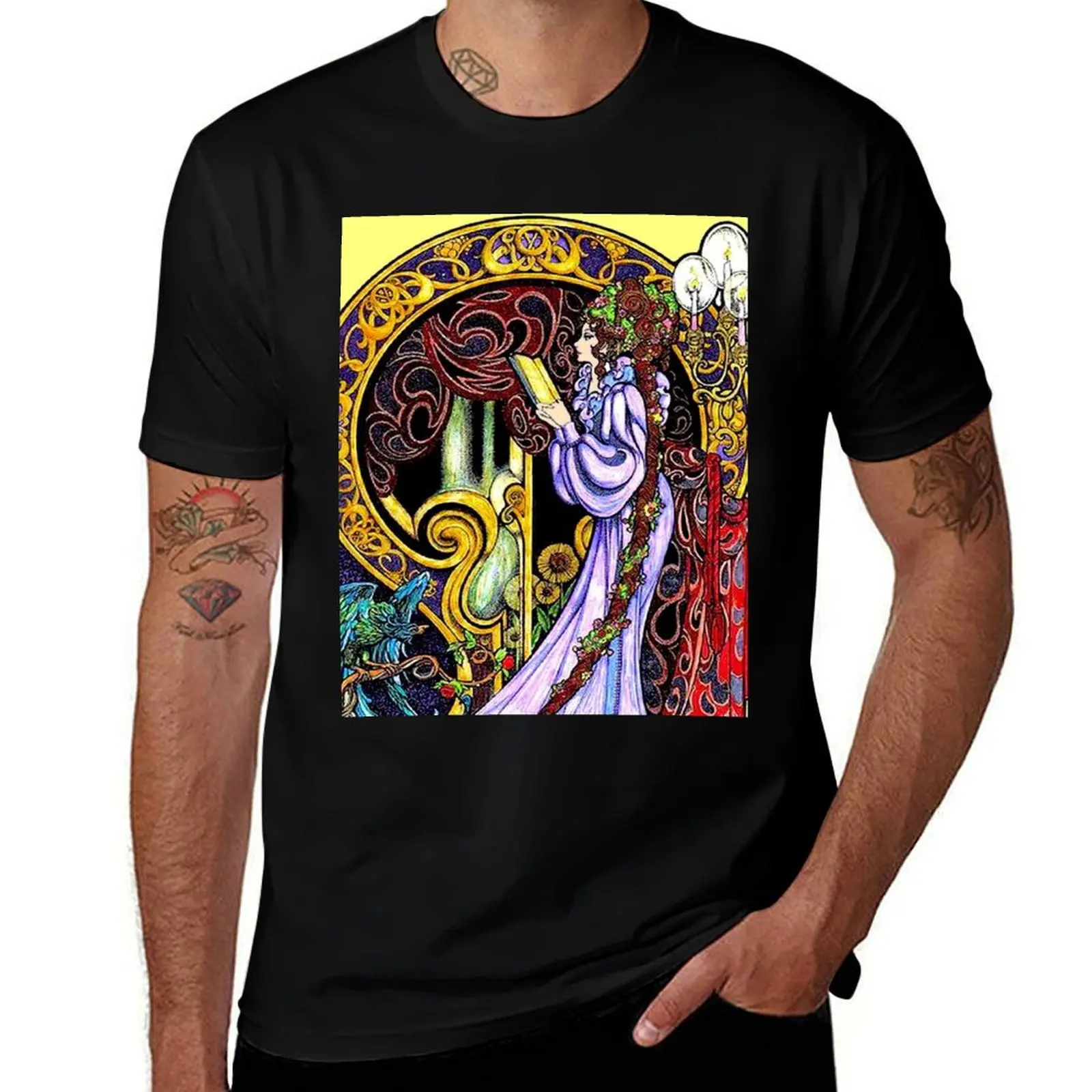 

HANS CHRISTIAN ANDERSON : Vintage Danish Fairytales Print T-Shirt quick drying street wear T-shirts for men cotton