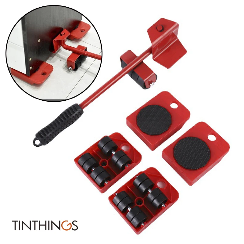 Professional Furniture Transport Lifter Tool Set Heavy Duty Stuffs Moving Hand Tools Set Furniture Mover Wheel Bar Roller Device