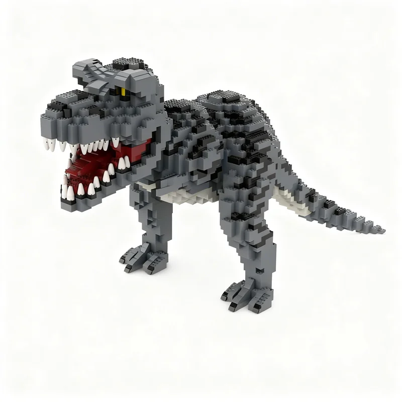 4262pcs MOC Creator Creator Expert Large Scale T-Rex Dinosaur Scupture Model Building Blocks Architecture Toy Christmas Gift