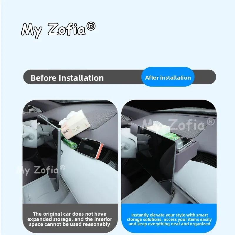 Silicone Storage Box Mounted Behind Car Central Control Touch Screen Organizer Accessories For Changan Qiyuan Nevo A06 2026 2027