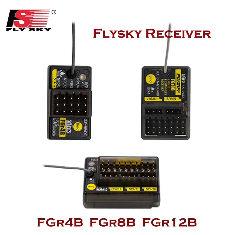 Original Flysky FGr4B FGr8B FGr12B 2.4GHz Receiver for PL18 NB4 NB4 Lite   AFHDS3 transmitter for RC vehicles and ships