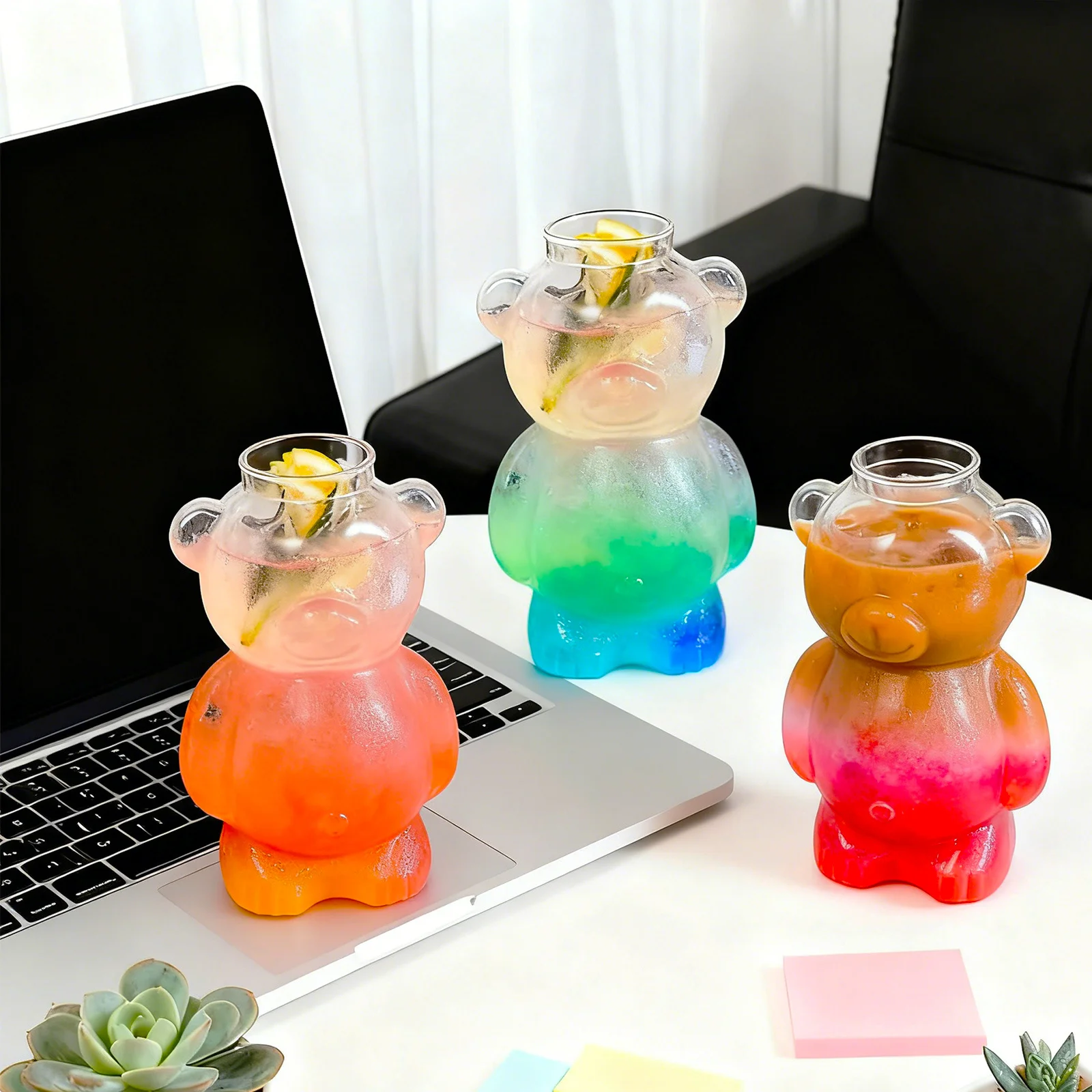 

1Pcs Bear Cocktail Glass Creative Shape High-End Material Smooth Lip-Friendly Mouth for Cafe Banquet Juice Wine Serving