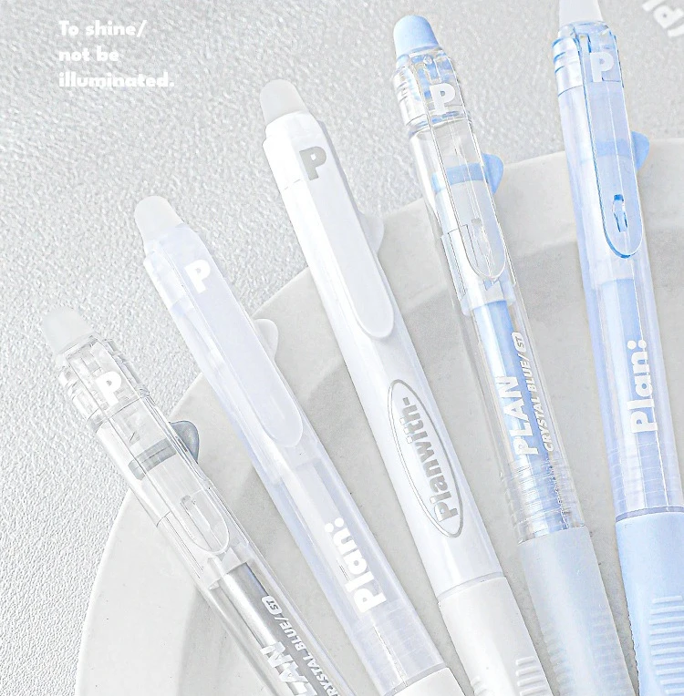 Planwith 3 Teile/satz Löschbaren Gel Stift Schreibwaren Student Schule Acsesories Stift 0,5mm Kristall Blau Tinte Seite Drücken Schreiben liefert – Detail 7