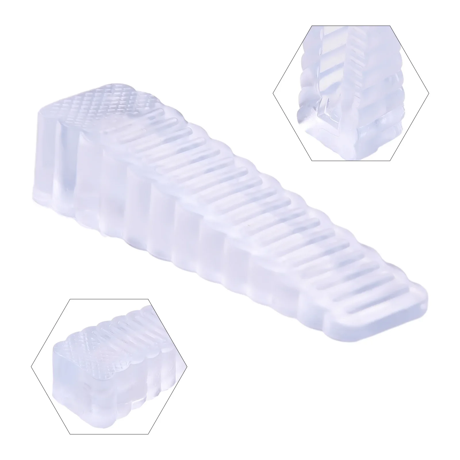 1pc Silicone Door Stop Stoppers Block Safety Anti-Collision Wedge Doorstops Rubber Door Rear Retainer Home Office Supplies