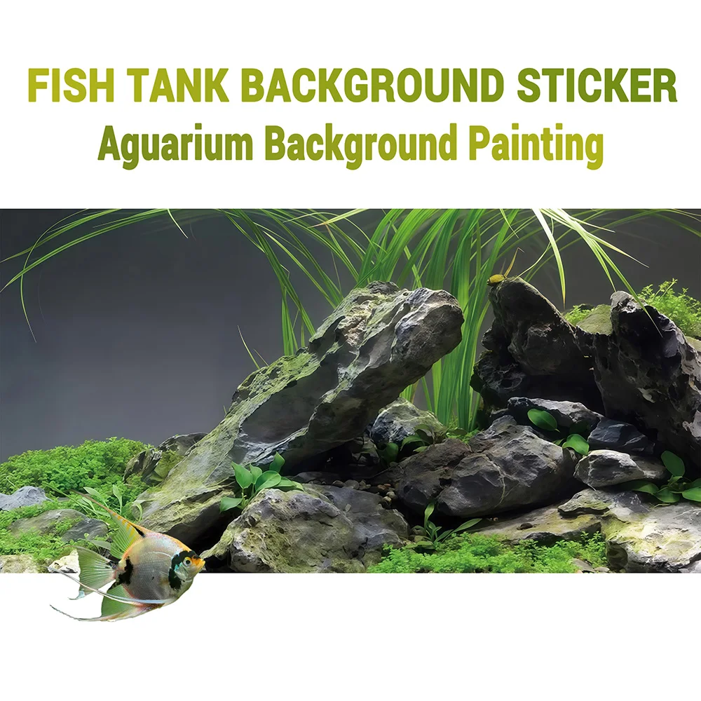Steinarcheitektur, Aquarium-Hintergrundmalerei, Aufkleber für Aquarium-Hintergrundmalerei, selbstklebend, Landschaftsornamente
