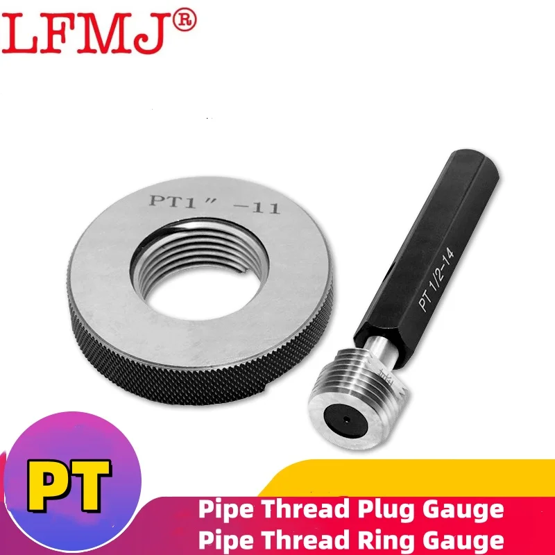 

1pcs PT Taper Pipe Thread Plug Gauge /Thread Ring Gauge PT1/16-28 1/8 1/2 1/3 1-11 3/8-19 1/4 3/4 PT3'' PT4'' Measure Tool