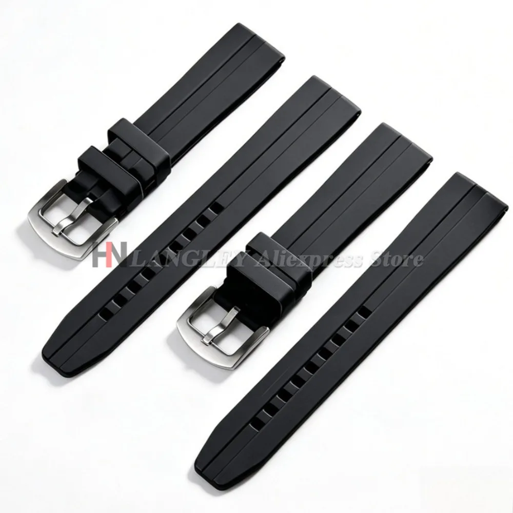 Extended Length Rubber Silicone Watch Band for Seiko for Rolex Big Size Long Strap 18/20/22/24mm Men's Sport Bracelet Wristbands