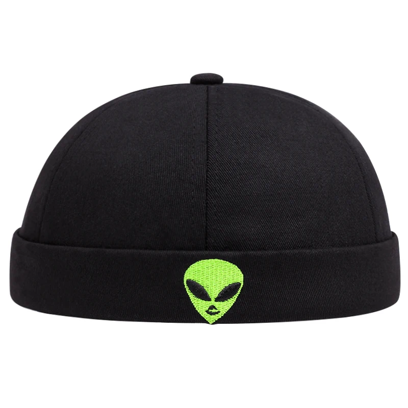 

New Alien Embroidered Guapi Hat Landlord Hat Street Hip Hop Hat Borderless Hat Outdoor Leisure Decoration Hat Skull Hat Unisex